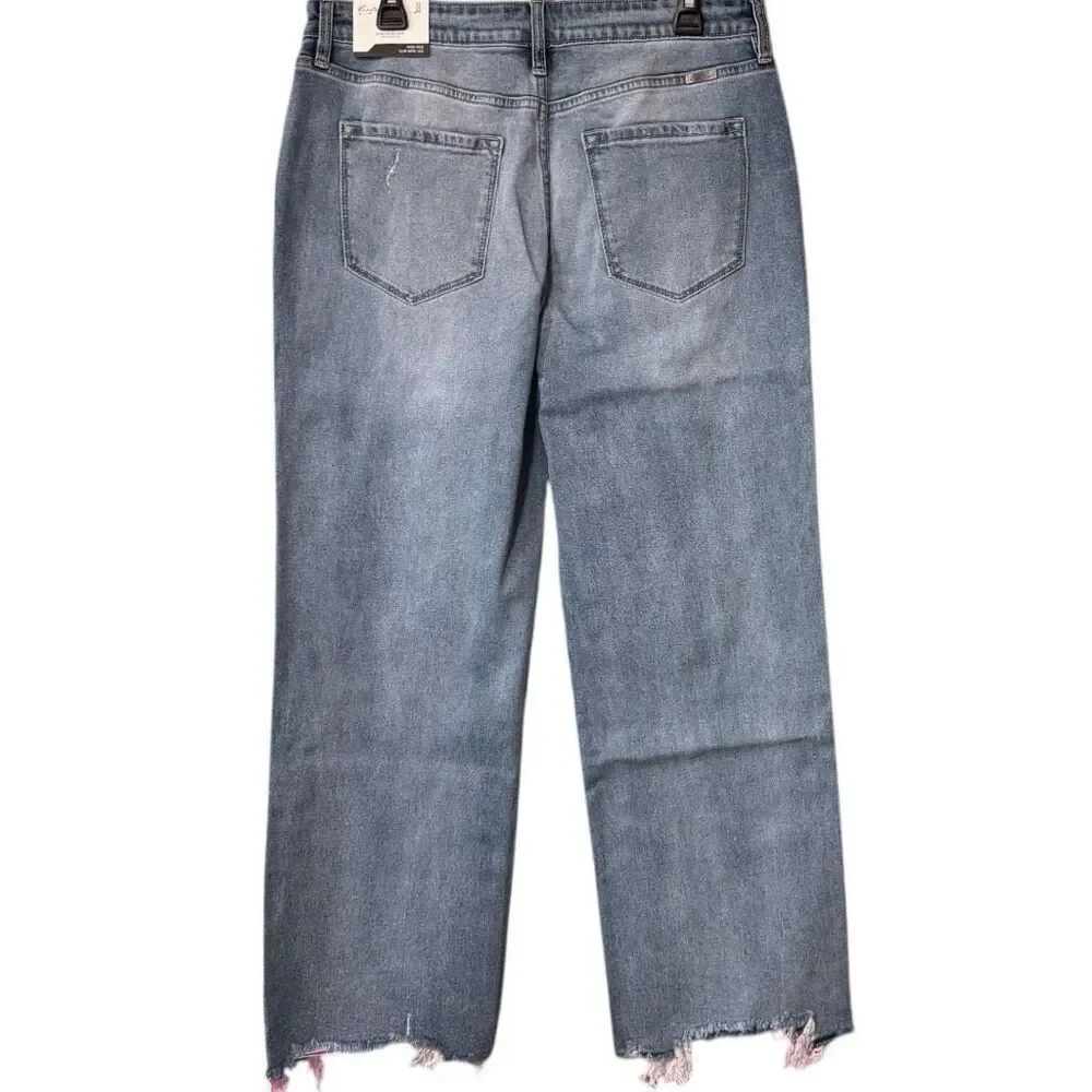 KanCan Light Wash High Rise Slim Wide Leg Jeans Size 13/30 NWT - Picture 12 of 13